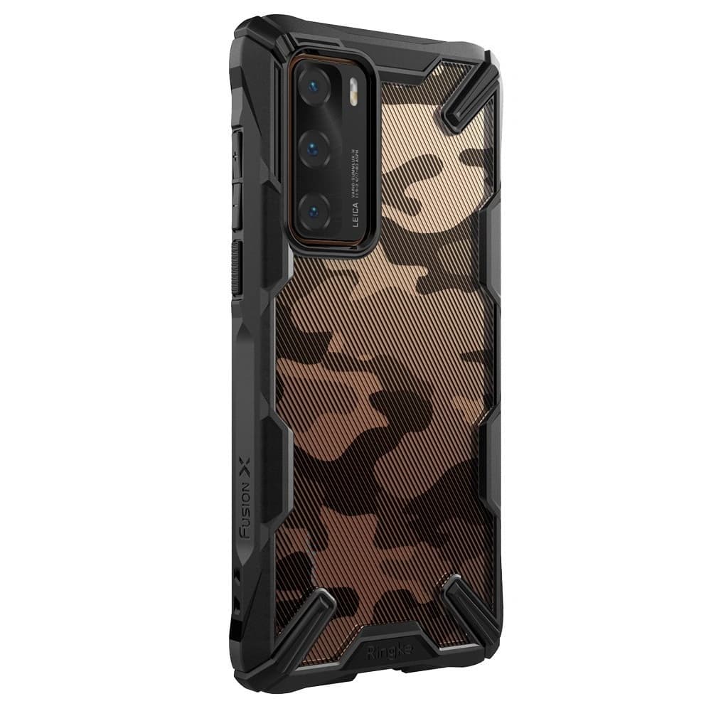Ringke Tasche Fusion-X Huawei P40 Camo (Moro) Schwarz - 4