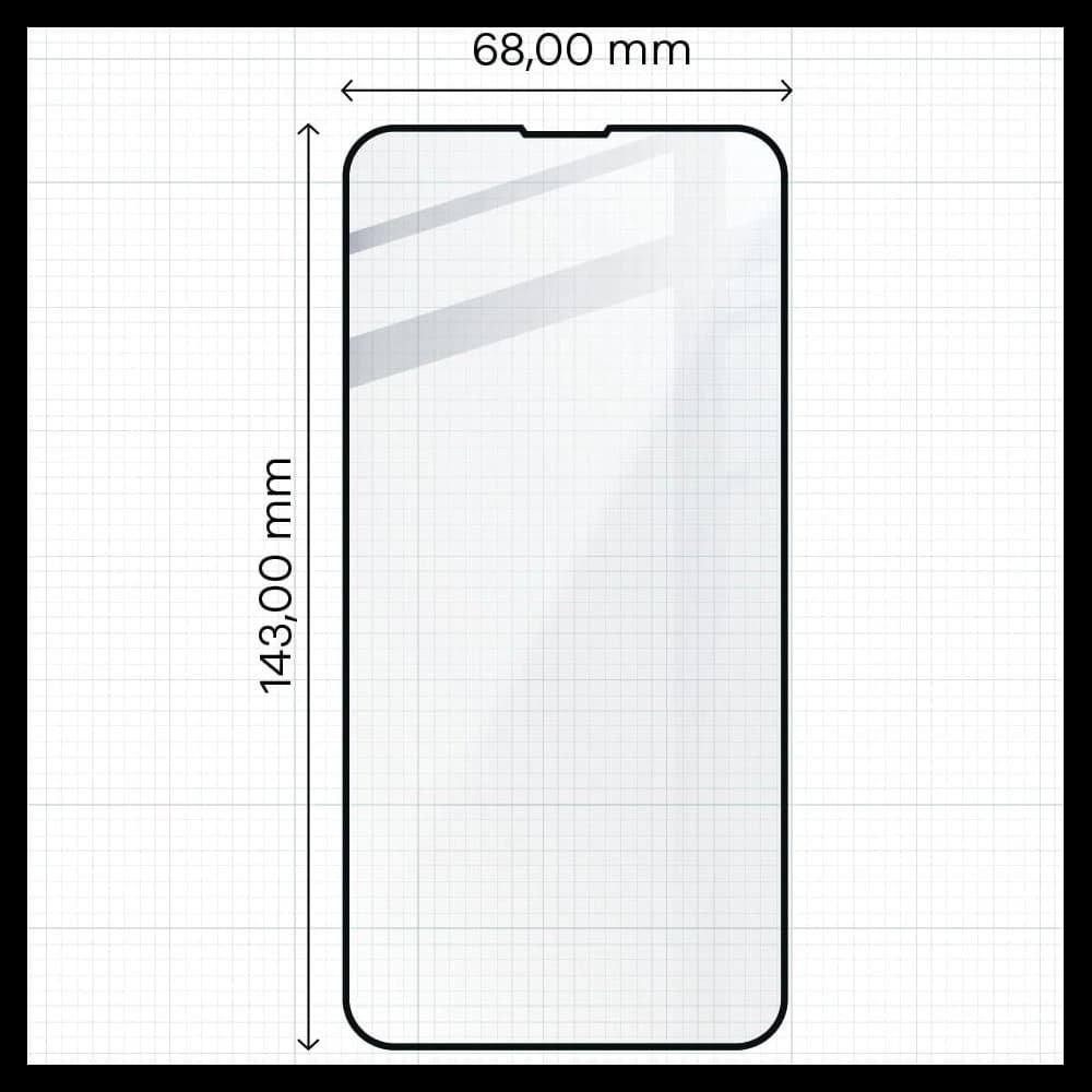 Szkło hartowane Bizon Glass Edge - [2 PACK] + ochrona na obiektyw Apple iPhone 13 Pro czarne - 2