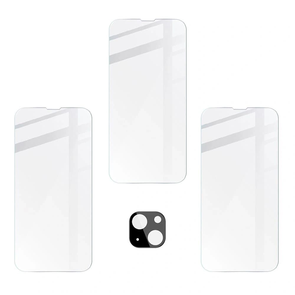 BIZON 3x Bildschirmglas + Kameraglas Apple iPhone 14 - 2