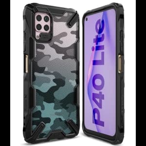 Ringke Tasche Fusion-X Huawei P40 Lite Camo (Moro) Schwarz
