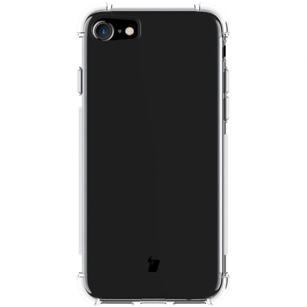 Bizon Case Clear Pack Hülle + 2x Schutzglas + Linsenglas Apple iPhone SE 2022/2020 8/7 klar - 2