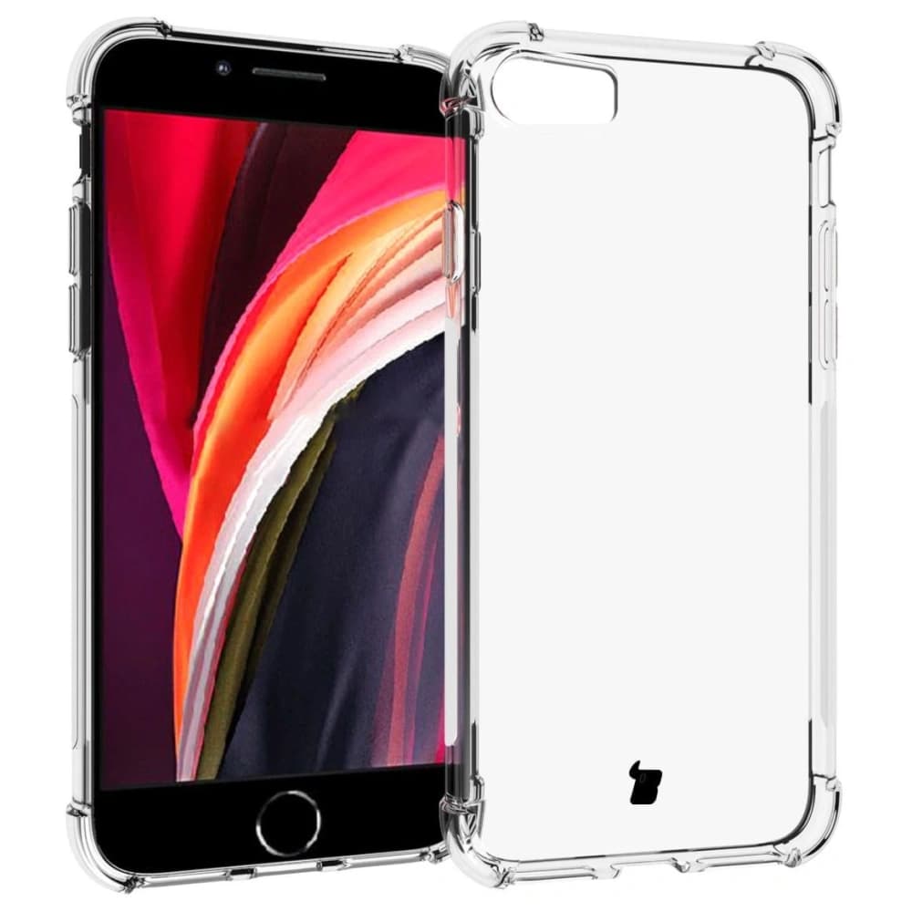 Bizon Case Clear Pack Hülle + 2x Schutzglas + Linsenglas Apple iPhone SE 2022/2020 8/7 klar - 3