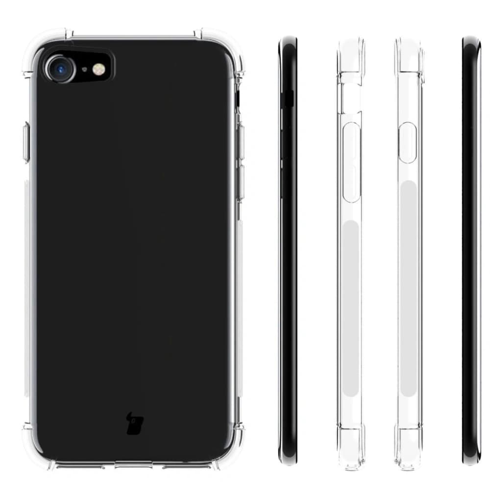 Bizon Case Clear Pack Hülle + 2x Schutzglas + Linsenglas Apple iPhone SE 2022/2020 8/7 klar - 4