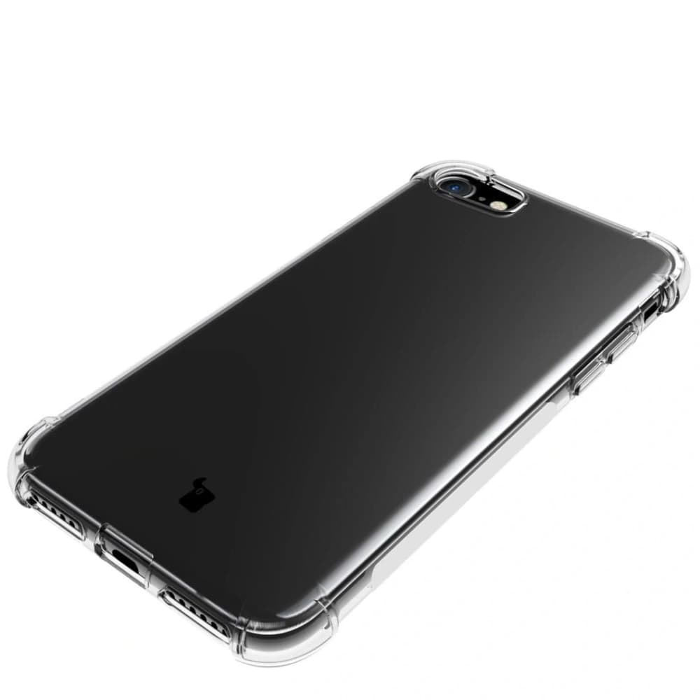 Bizon Case Clear Pack Hülle + 2x Schutzglas + Linsenglas Apple iPhone SE 2022/2020 8/7 klar - 6