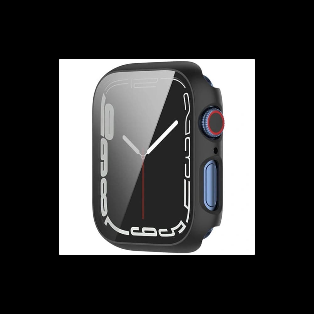 Bizon Case Case + Üveg Készlet Apple Watch 8/7 45mm fekete - 7