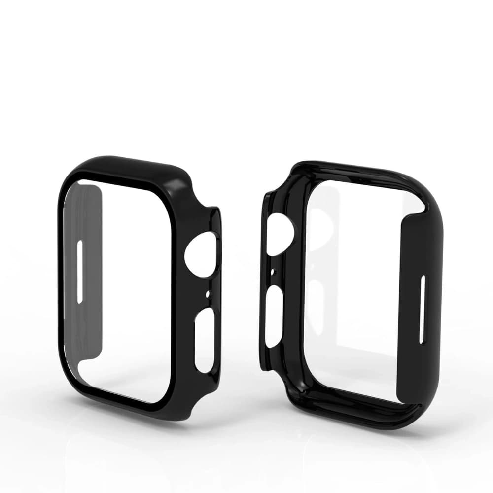 Bizon Case Case + Üveg Készlet Apple Watch 8/7 45mm fekete - 9