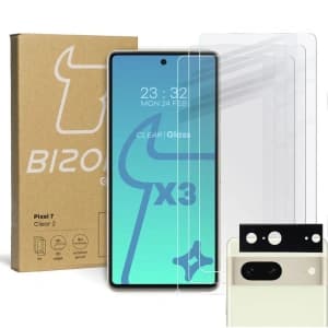 BIZON Clear 2 3x screen glass + camera glass Google Pixel 7