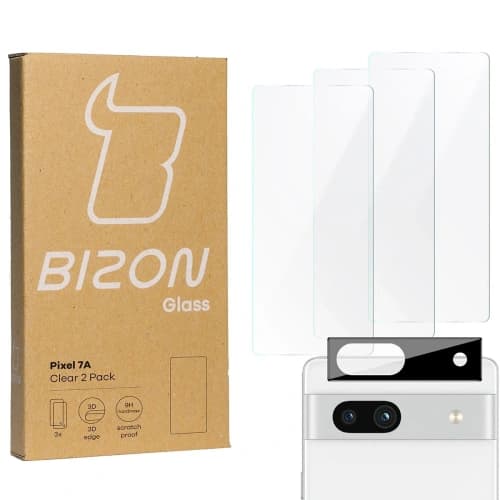 BIZON Clear 3x Bildschirmglas + Kameraglas Pixel 7A
