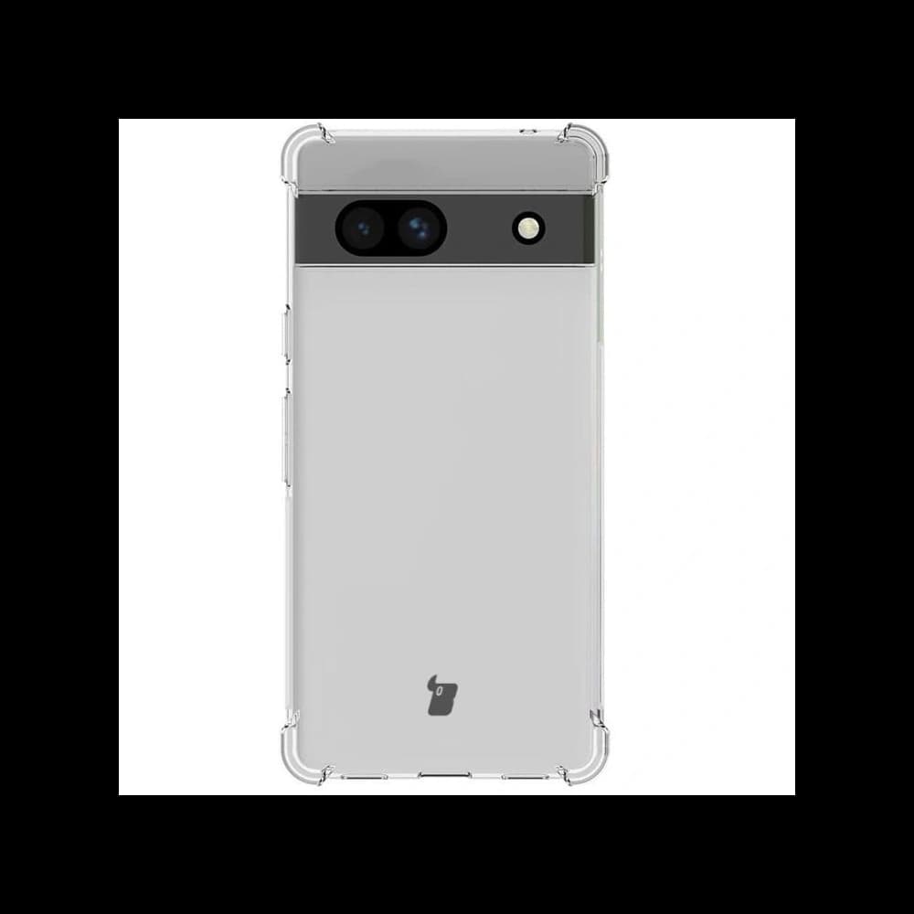 Bizon Case Clear Pack case + 2x screen glass + lens glass Google Pixel 7A clear - 2