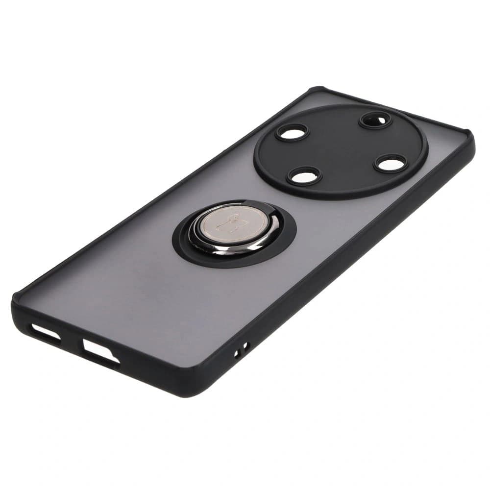 Caz Bizon Hybrid Ring Honor Magic5 Lite fumuriu cu un cadru negru - 3