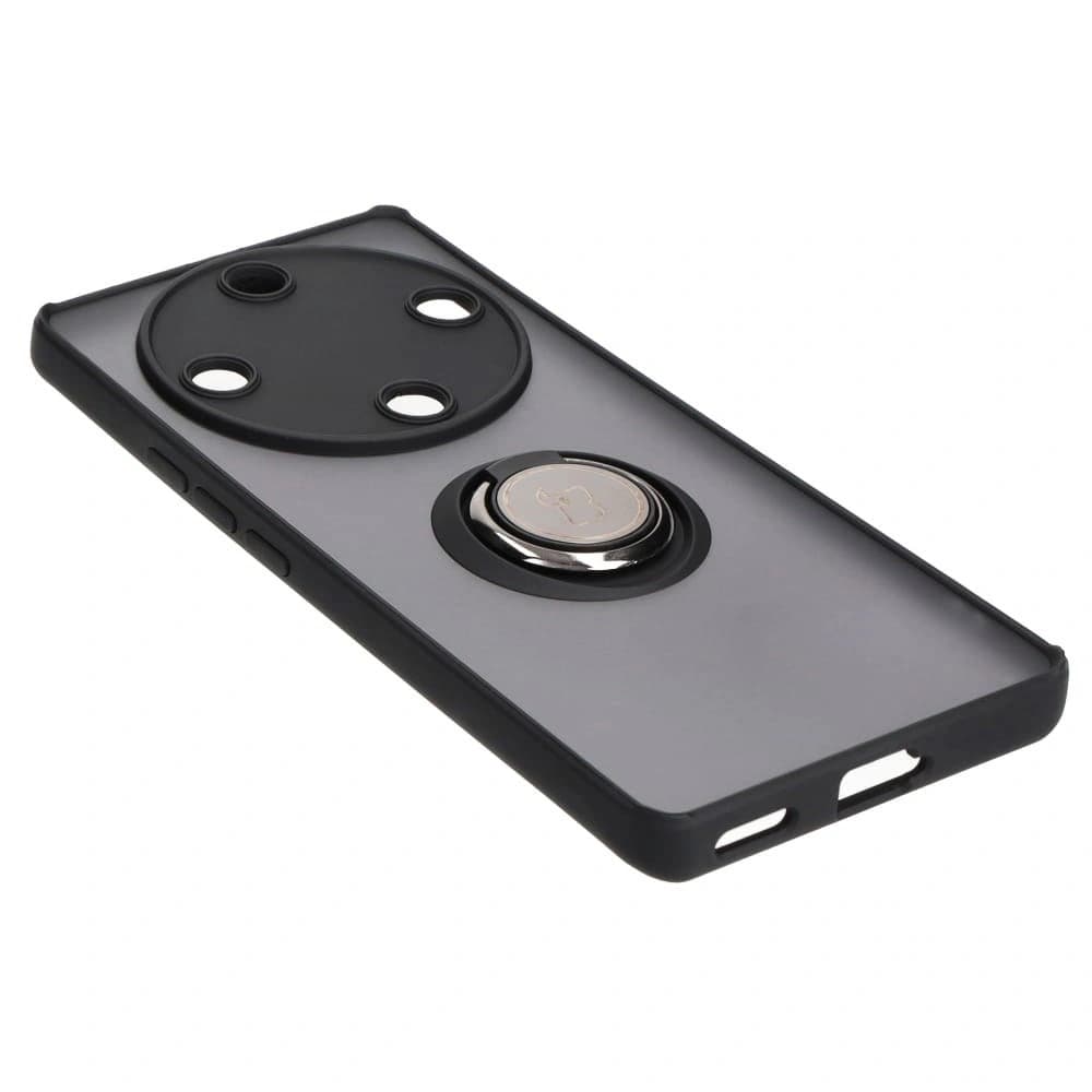 Caz Bizon Hybrid Ring Honor Magic5 Lite fumuriu cu un cadru negru - 4