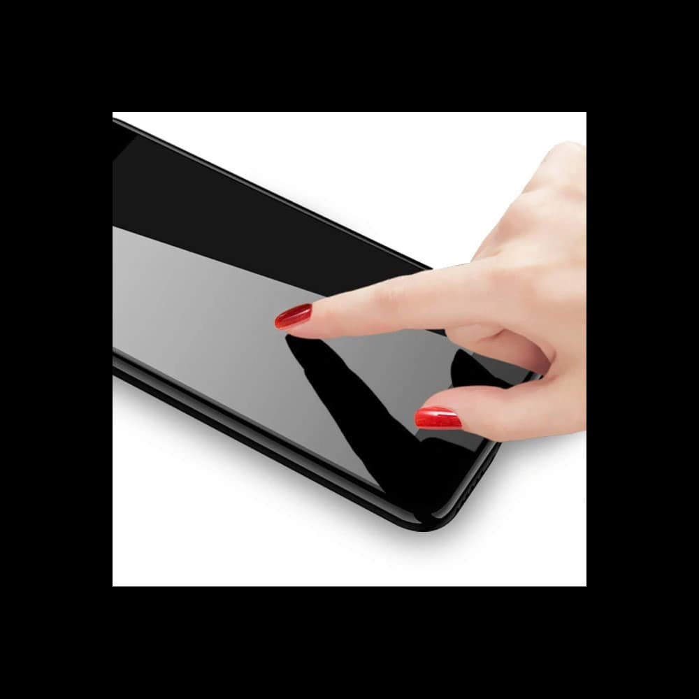 Bizon Glass Edge gehärtetes Glas - [2 PACK] + Linsenschutz Motorola Edge 30 schwarz - 11