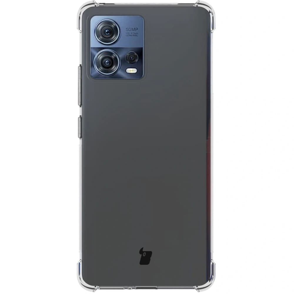 Bizon Case Clear Pack Hülle + 2x Bildschirmfolie + Linsenschutz für Motorola Moto Edge 30 Fusion klar - 2