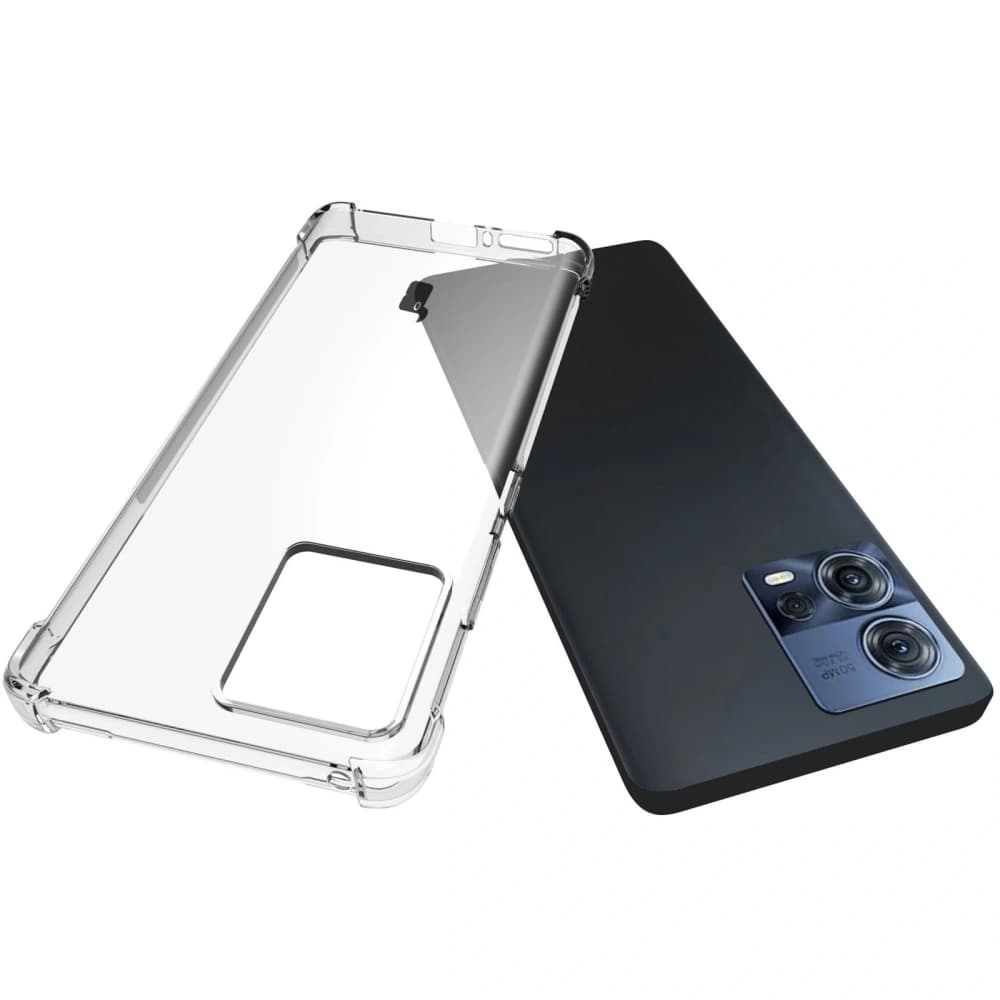Bizon Case Clear Pack Hülle + 2x Bildschirmfolie + Linsenschutz für Motorola Moto Edge 30 Fusion klar - 5