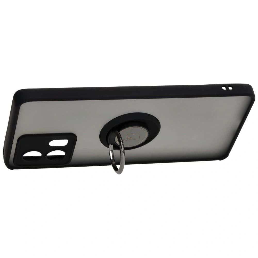 Bizon Case Hybrid Ring Motorola Edge 30 Fusion rauchig mit einem schwarzen Rahmen - 5