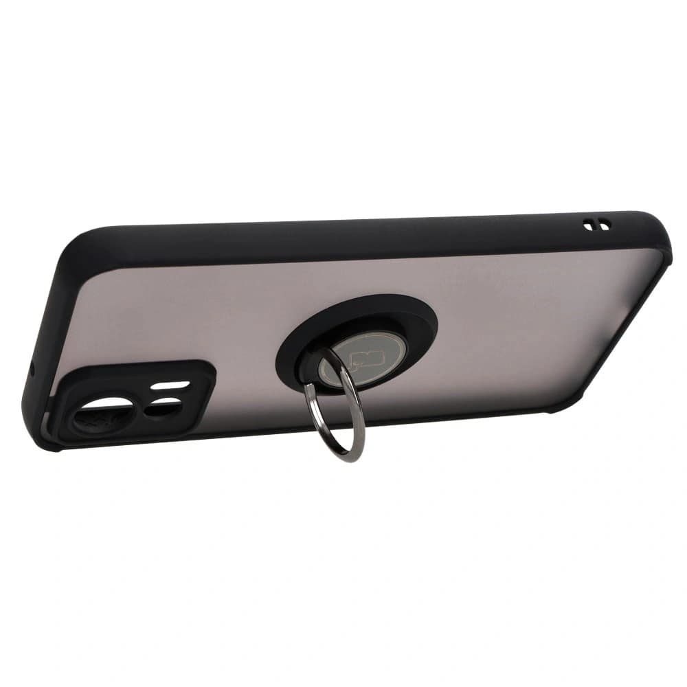 Bizon Case Hybrid Ring Motorola Edge 30 Neo smoky mit einem schwarzen Rahmen - 5