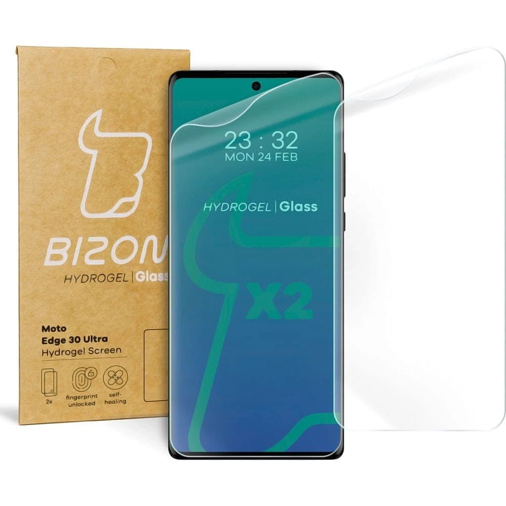 Bizon Glass Hydrogel Motorola Edge 30 Ultra [2 PACK] - 1