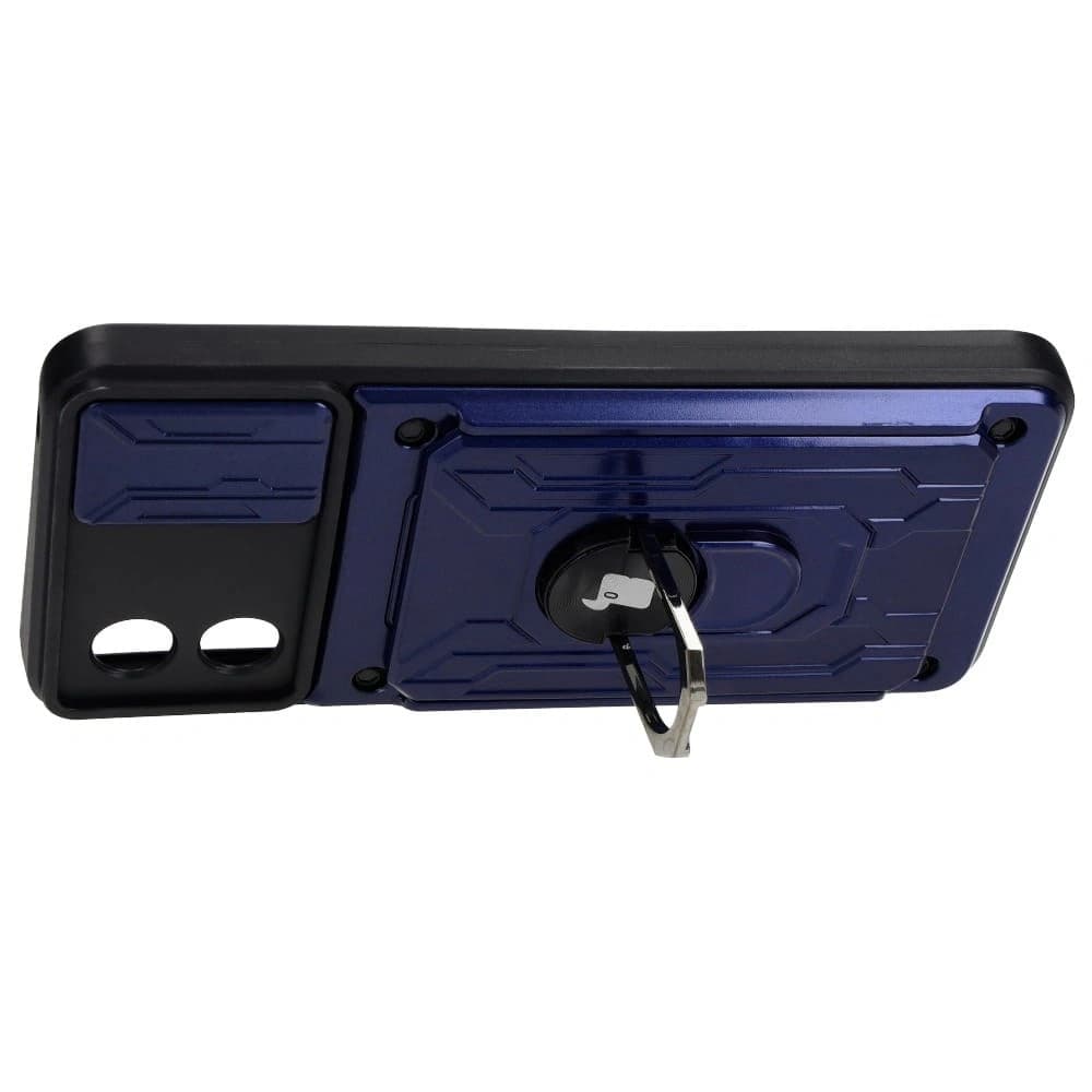Bizon Case Camshield Card Slot Ring Motorola Moto E13 5G navy blue - 4