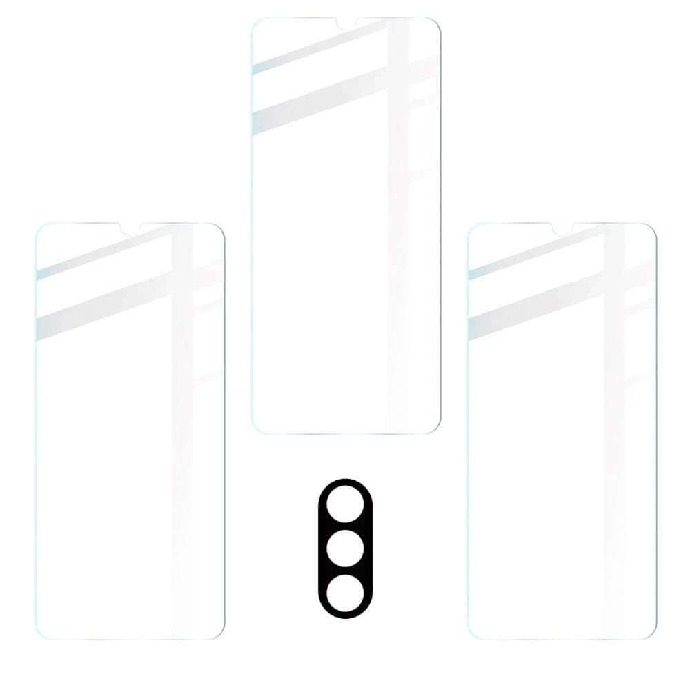 Bizon Glass Clear tempered glass - 3 pcs. + lens glass Moto E20 - 5
