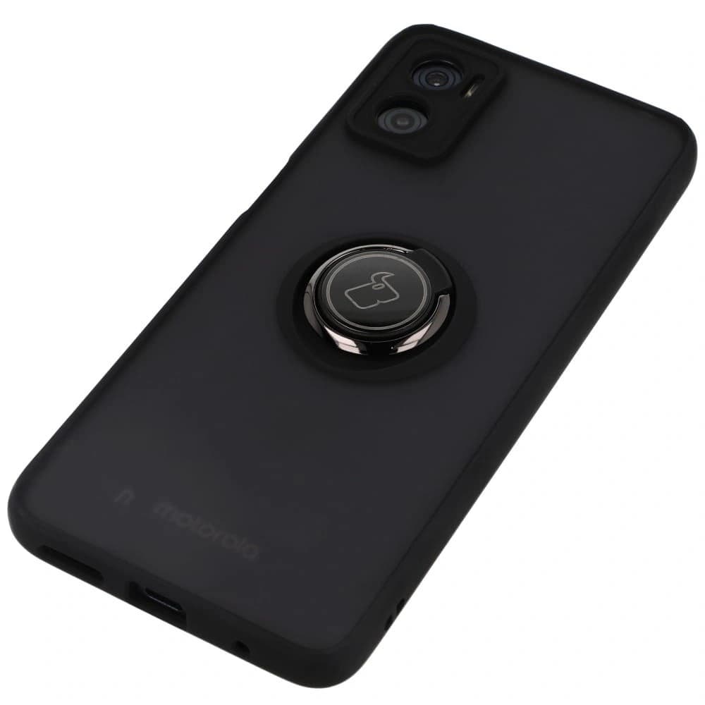 Bizon Case Hybrid Ring Motorola Moto E22 / E22i rauchig mit einem schwarzen Rahmen - 3