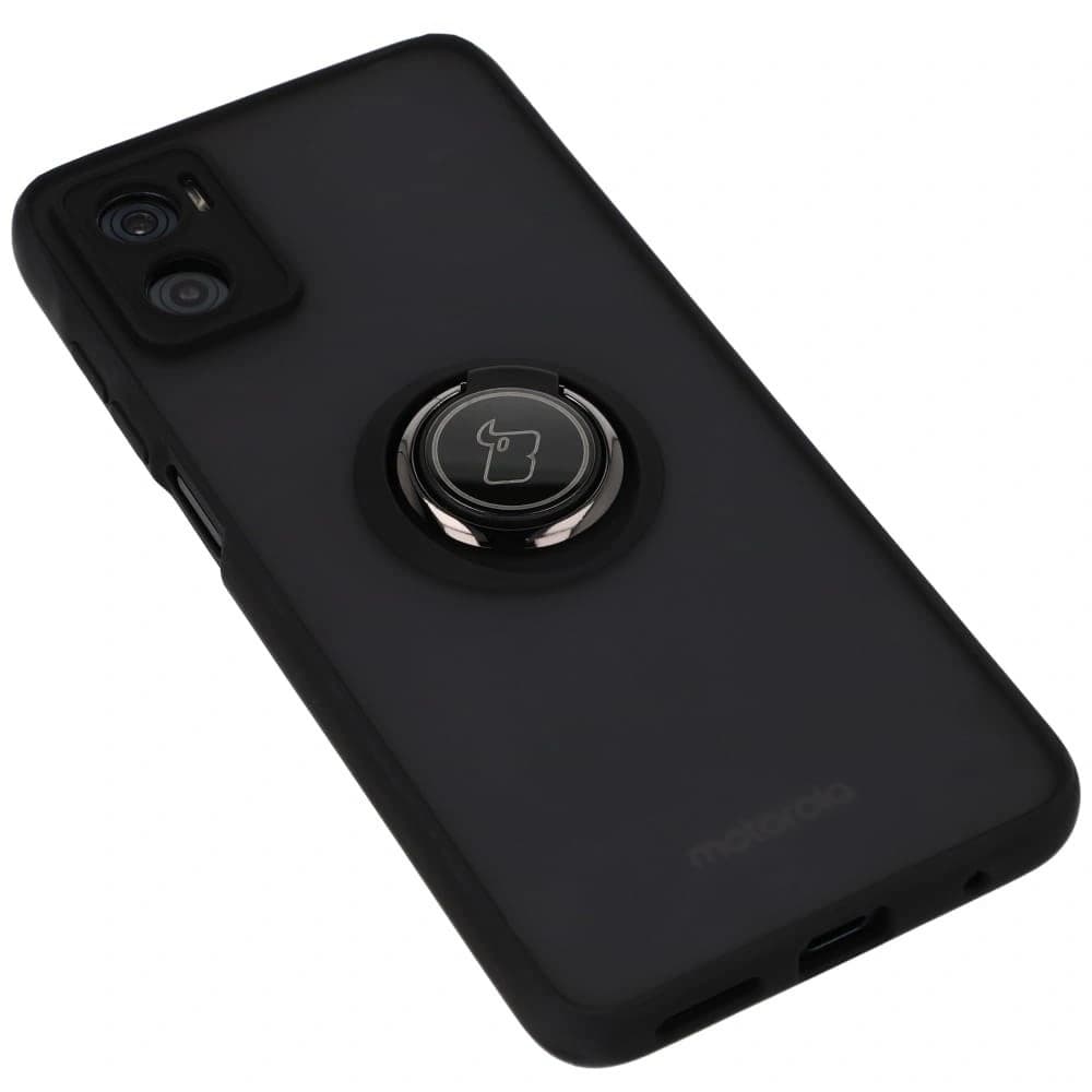 Bizon Case Hybrid Ring Motorola Moto E22 / E22i rauchig mit einem schwarzen Rahmen - 4