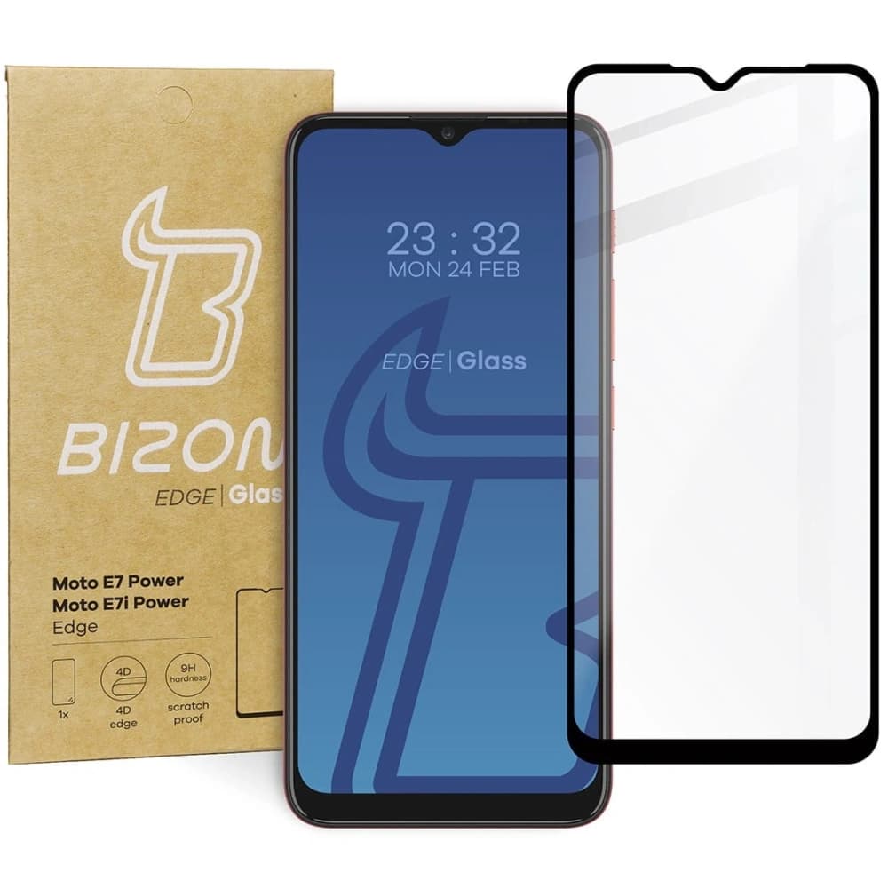 Bizon Glass Edge Moto E7 Power / E7i Power schwarz - 1