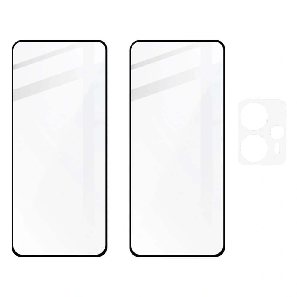 BIZON Edge 2 2x screen glass + camera glass Moto G13/G23 4G - 5