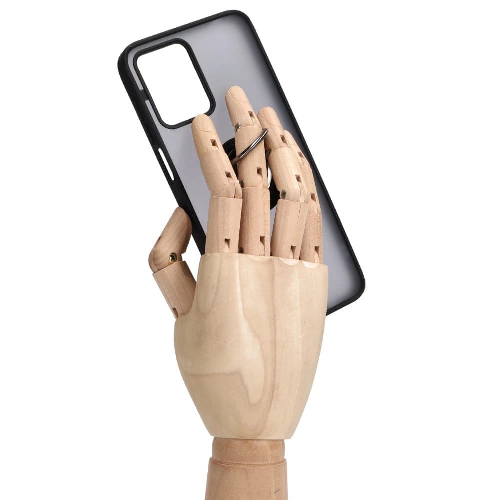 Etui z uchwytem na palec Bizon Case Hybrid Ring do Motorola Moto G13 / G23 / G53 5G przydymione z czarną ramką - 8