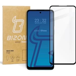 Bizon Glass Edge Moto G22 negru
