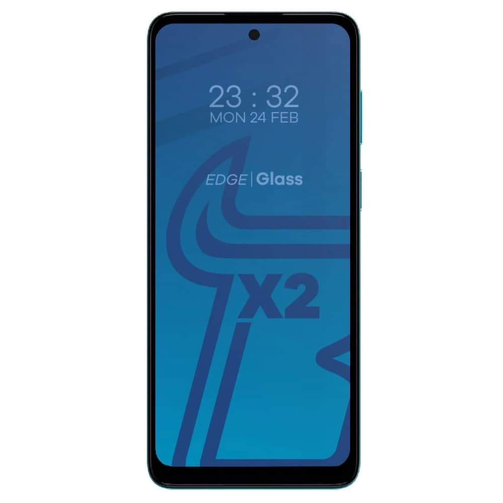 Bizon Glass Edge edzett üveg - [2 PACK] + lencsevédő Motorola Moto G22 fekete - 3