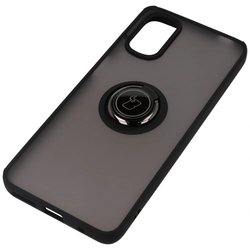Bizon Case Hybrid Ring Motorola Moto G22 / E32 / E32s füstös fekete kerettel - 3