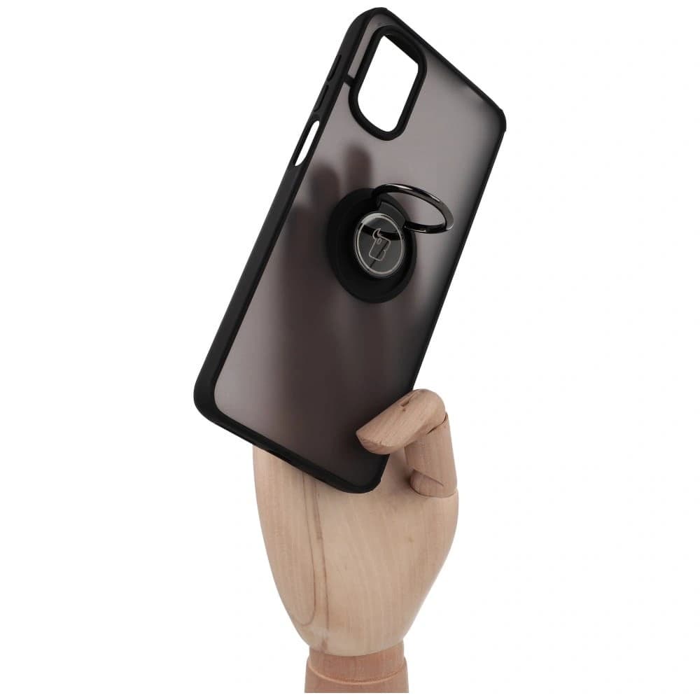 Bizon Case Hybrid Ring Motorola Moto G22 / E32 / E32s füstös fekete kerettel - 7