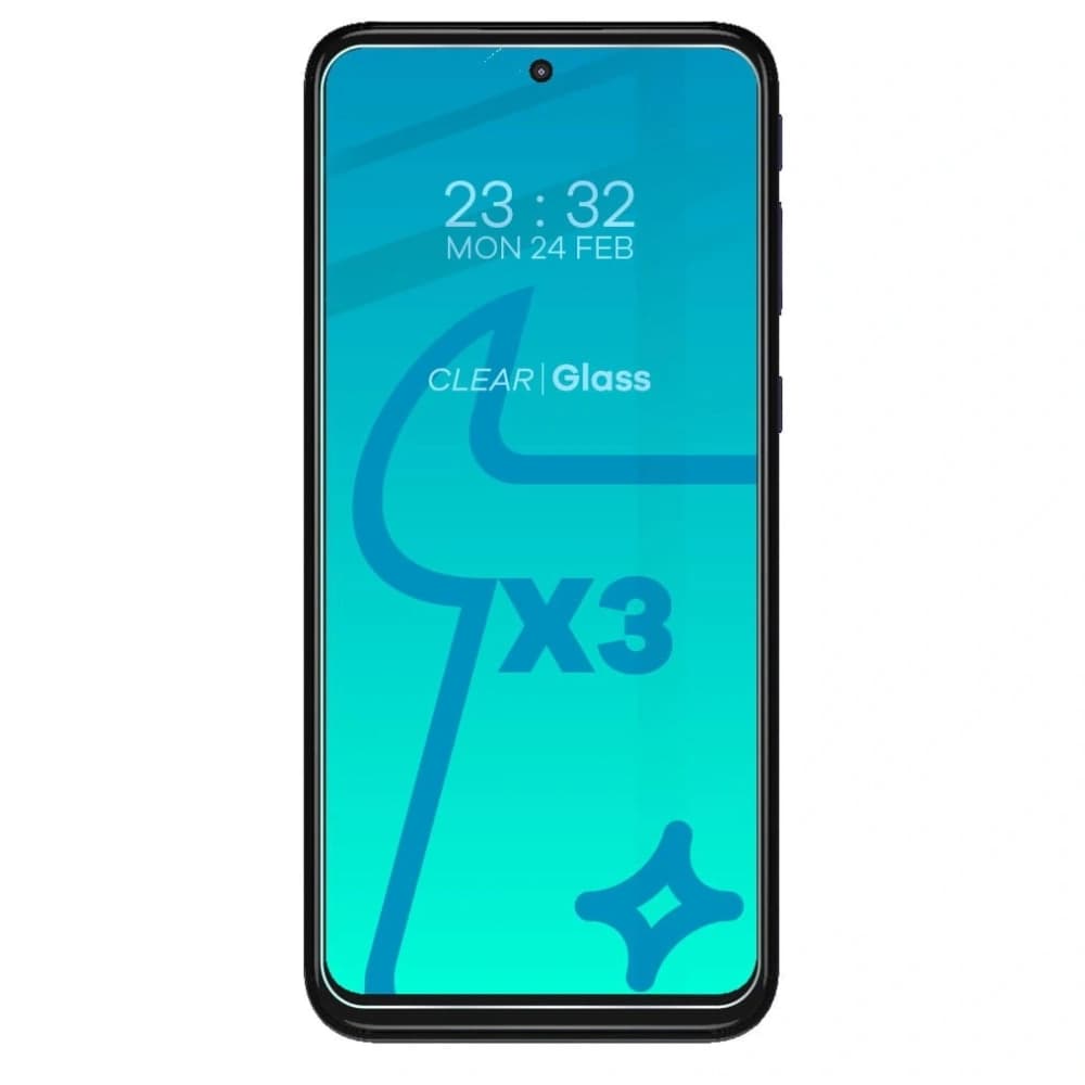 Bizon Glas Klares gehärtetes Glas - 3 Stk. + Linsenglas Moto G31 / G41 - 3