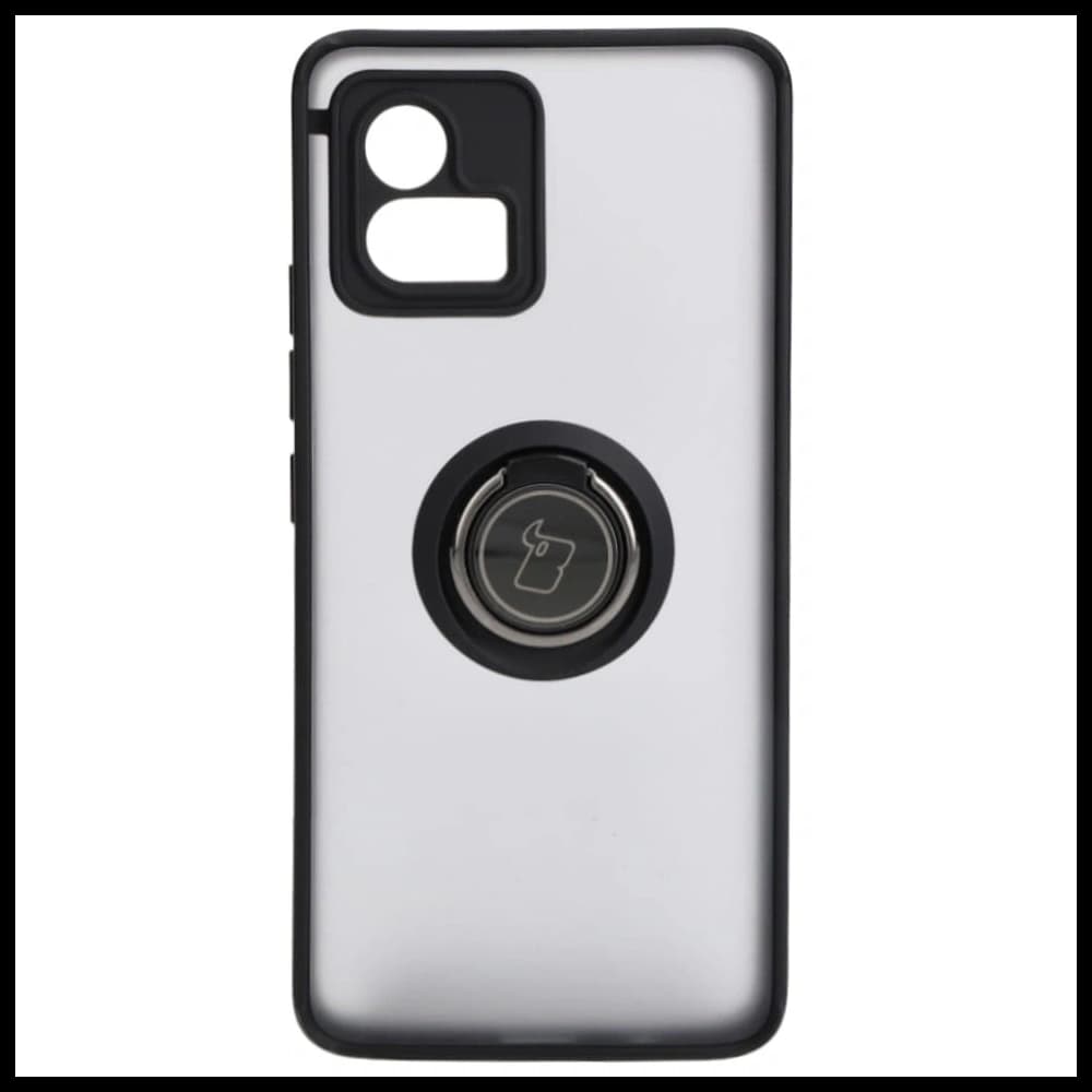 Etui s úchytem na palec Bizon Case Hybrid Ring pro Motorola Moto G72 kouřové s černým rámem - 2