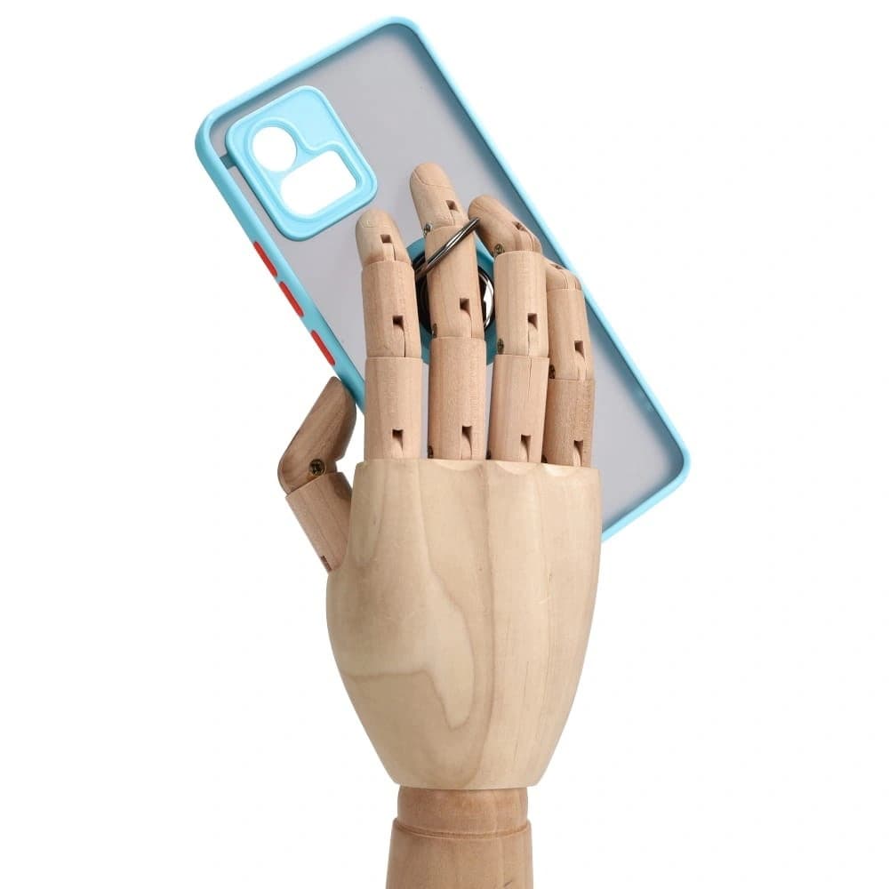 Bizon Case Hybrid Ring Motorola Moto G72 füstös színű, világoskék kerettel - 8