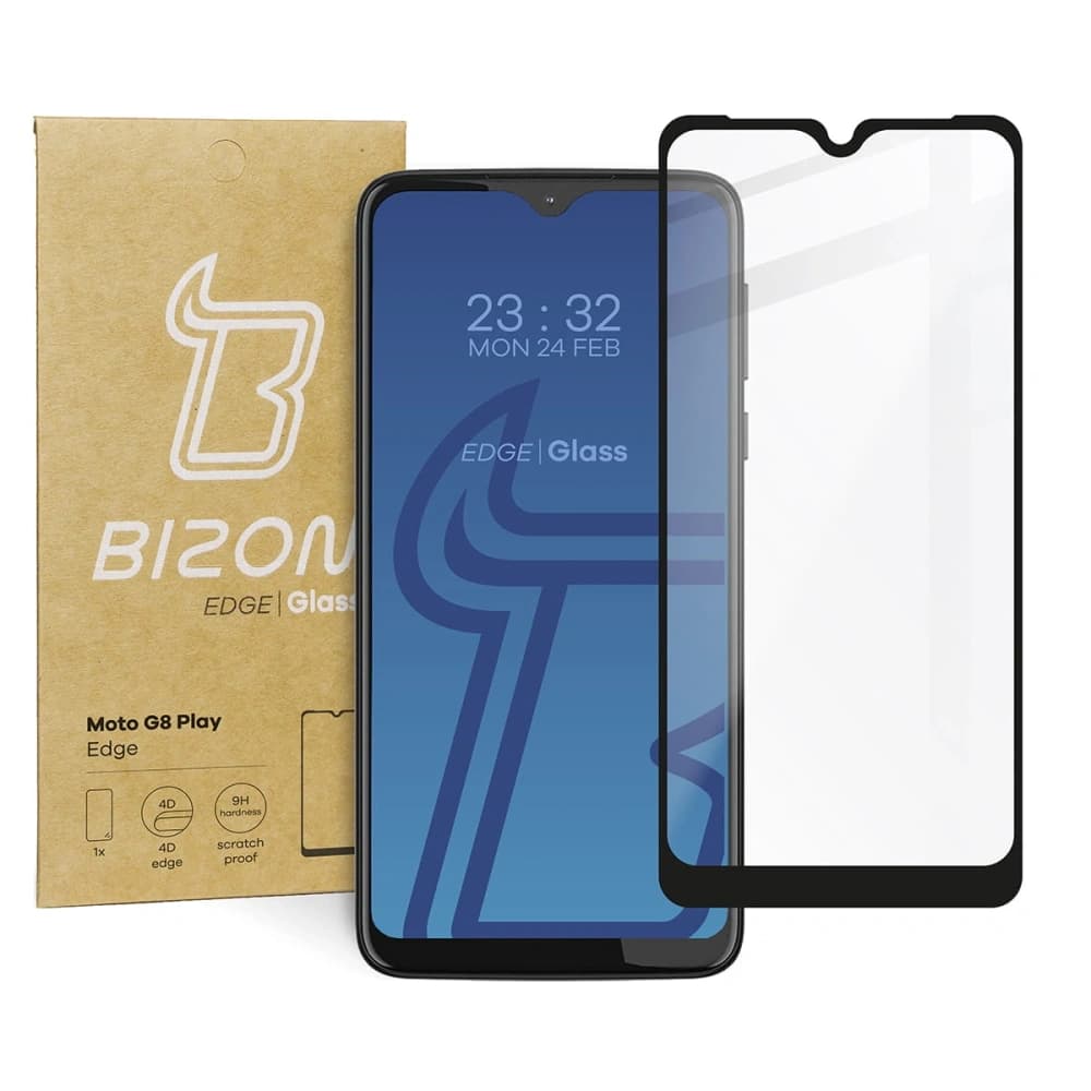 Bizon Glass Edge Moto G8 Play black - 1