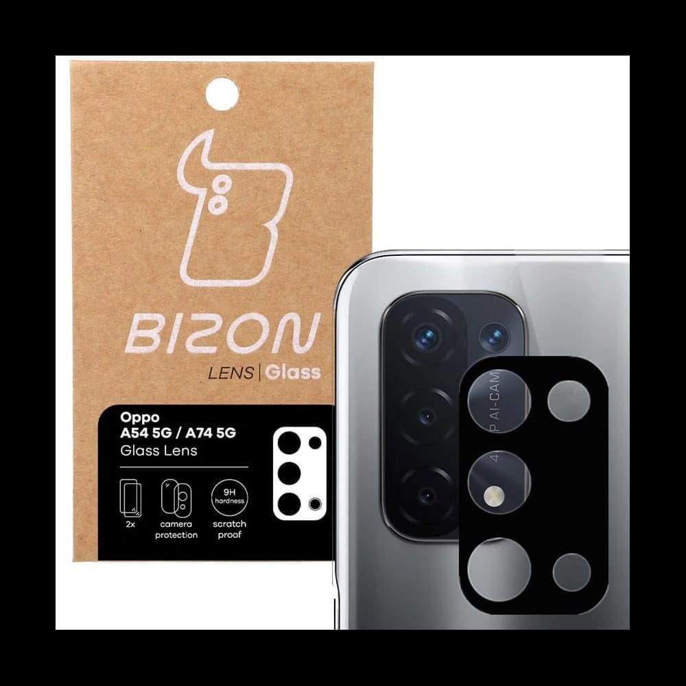Szkło na aparat Bizon Glass Lens do Oppo A54 5G / A74 5G [2 PACK] - 1