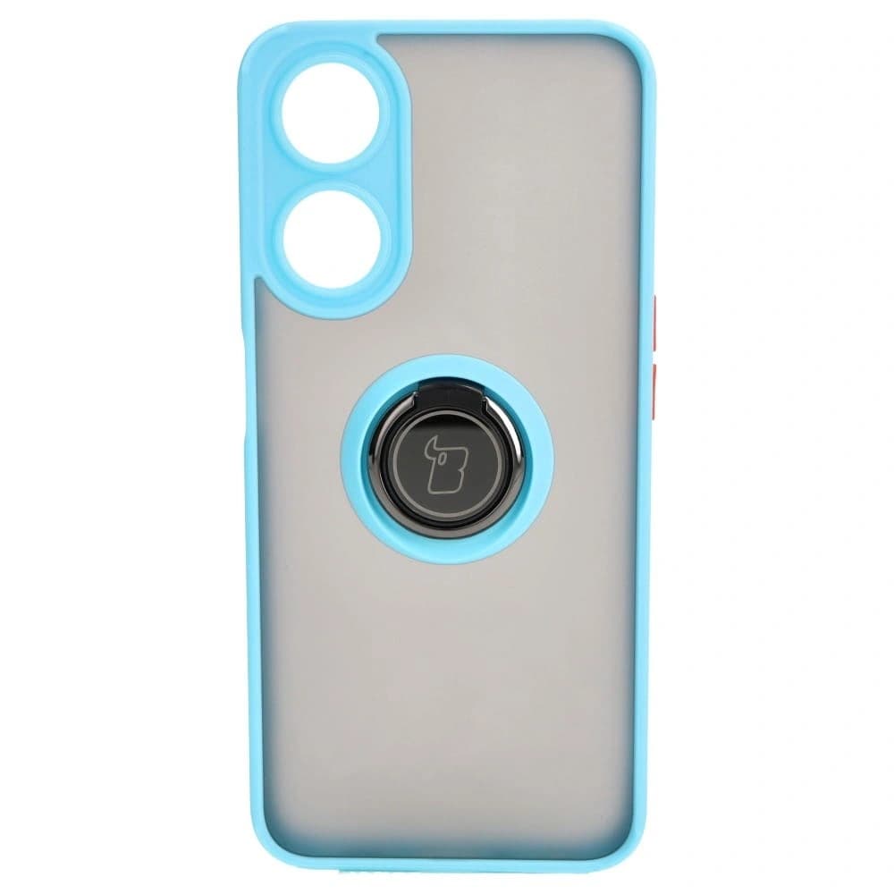 Bizon Case Hybrid Ring Oppo A78 5G rauchig mit einem hellblauen Rahmen - 2