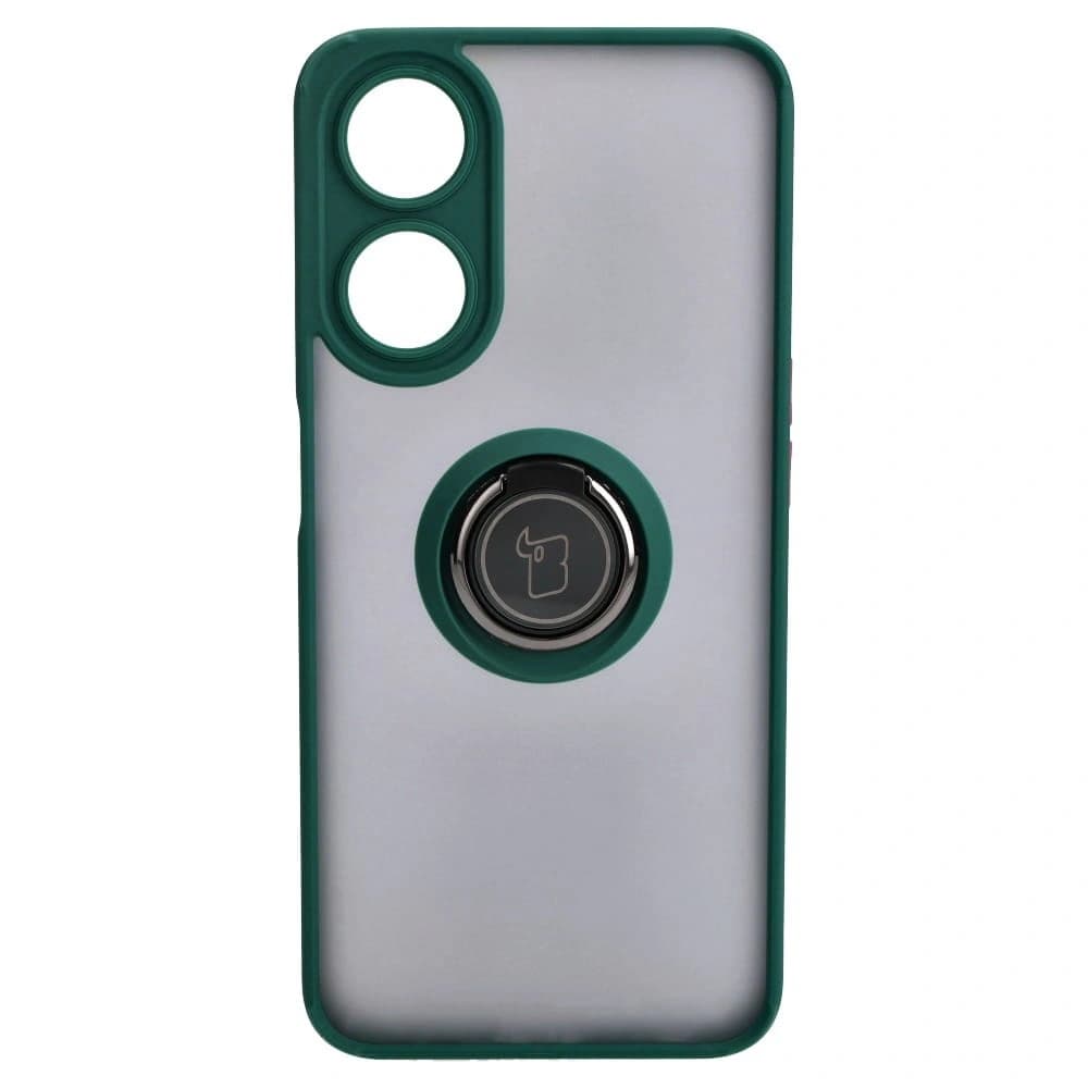 Bizon Case Hybrid Ring Oppo A78 5G smoky with a dark green frame - 2
