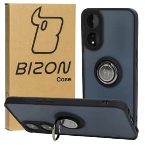 Bizon Case Hybrid Ring Oppo A78 5G smoky with a black frame