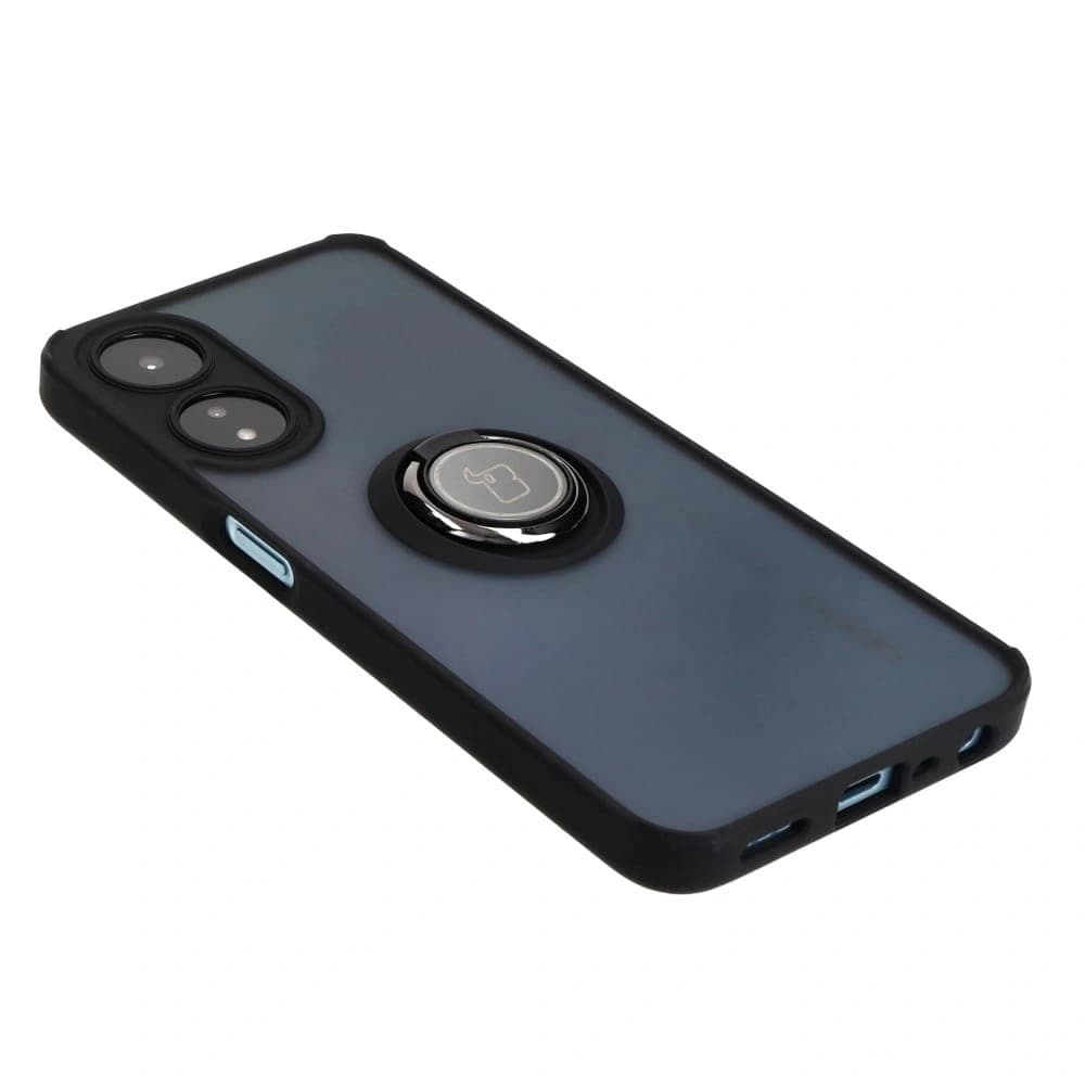 Bizon Case Hybrid Ring Oppo A78 5G rauchig mit einem schwarzen Rahmen - 4