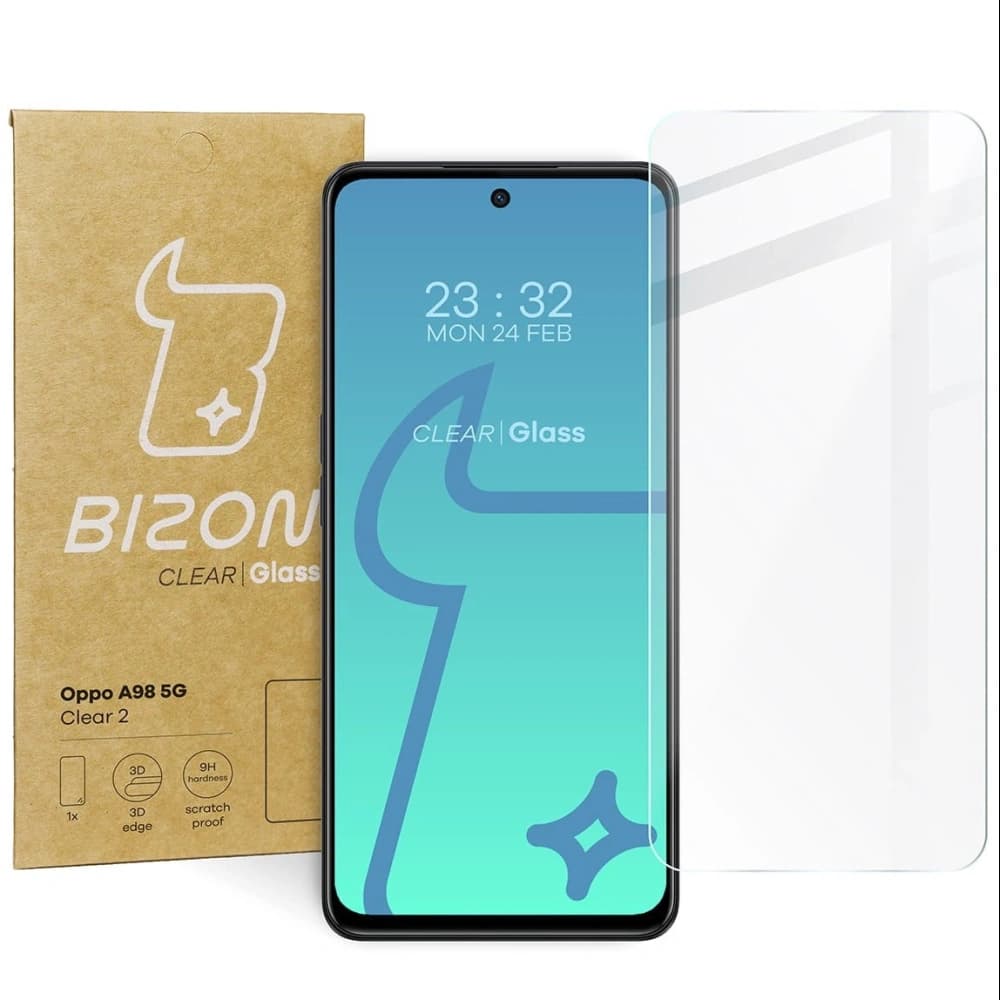 Szkło hartowane Bizon Glass Clear 2 do Oppo A98 - 1