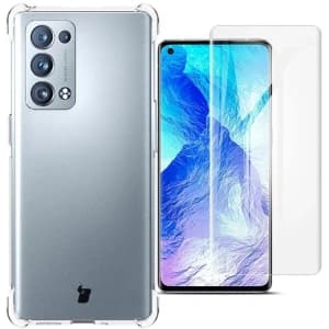 Bizon Case Clear Pack case + 2x screen film Oppo Reno 6 Pro 5G clear