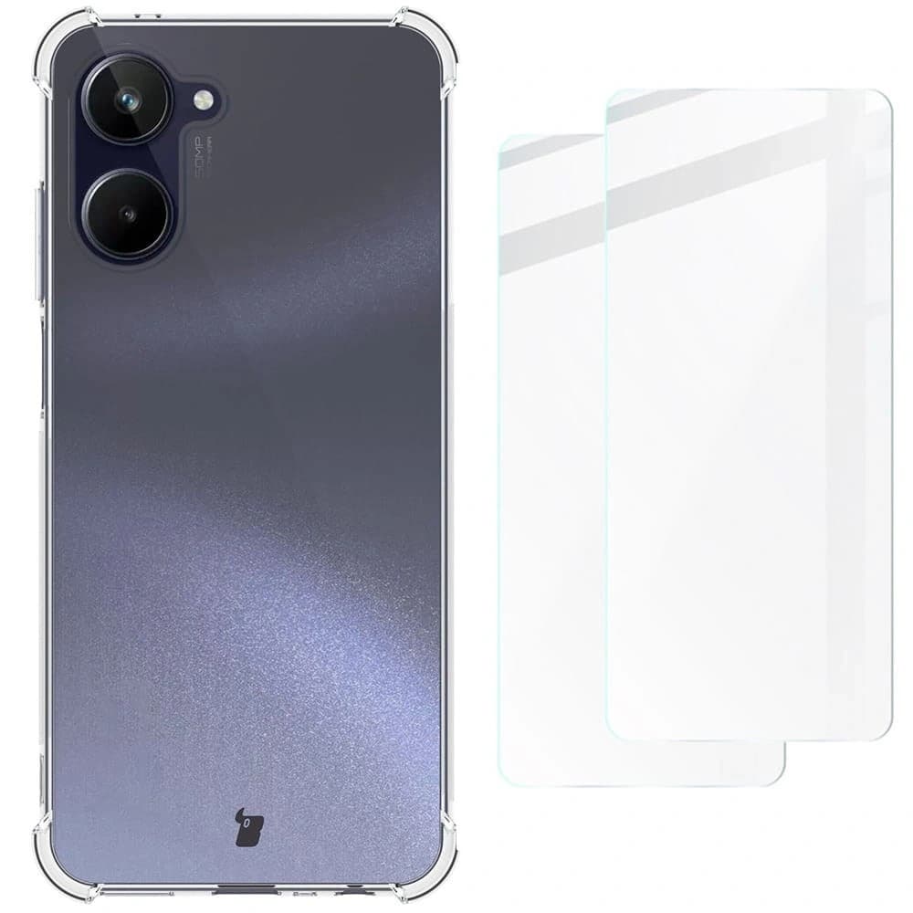 Etui + 2x sklo na displej Bizon Case Clear Pack pro Realme 10 4G průhledné - 1