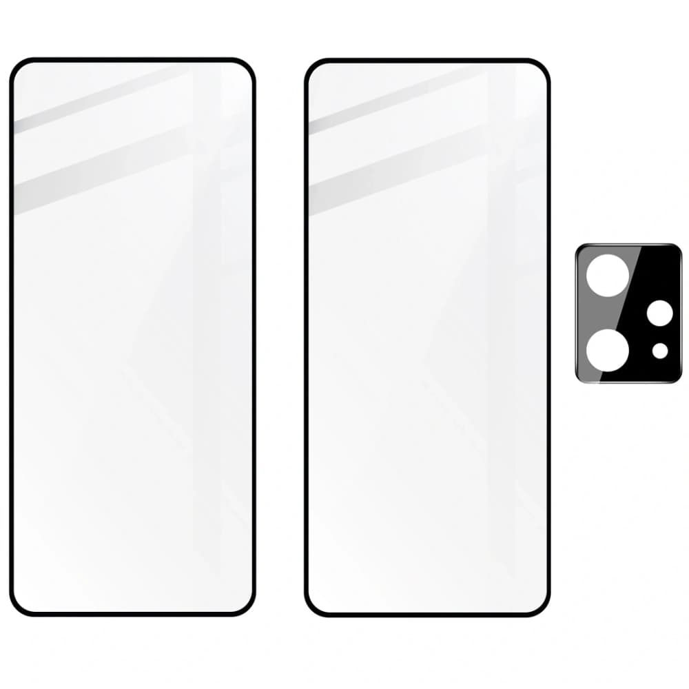 Bizon Glass Edge tempered glass - [2 PACK] + lens protection Realme 9 4G / Realme 9 Pro+ black - 5