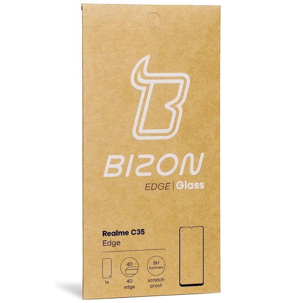 Bizon Glass Edge Realme C35 black - 9