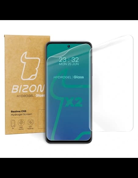 Folia hydrożelowa na ekran Bizon Glass Hydrogel do Realme C55 [2 PACK]