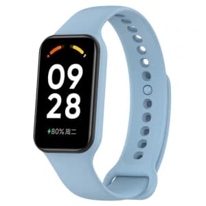 Bizon Strap + Case Uhr Dots Xiaomi Redmi Smart Band 2 / Xiaomi Mi Band 8 Active blau