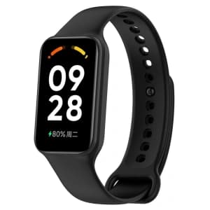 Bizon Strap + Case Uhr Dots Xiaomi Redmi Smart Band 2 / Xiaomi Mi Band 8 Active schwarz