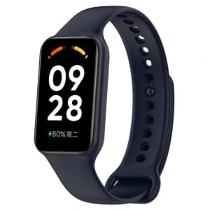 Bizon Strap + Case Watch Dots Xiaomi Redmi Smart Band 2 / Xiaomi Mi Band 8 Active marineblau